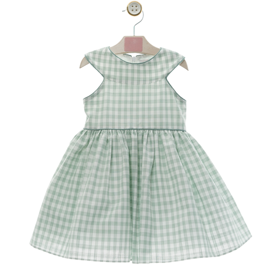 Checkered dress with bow