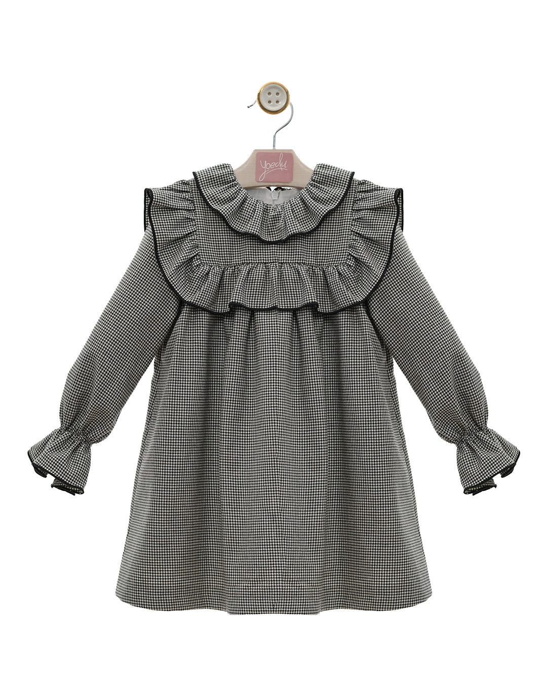 Black and white Ruffled Dress