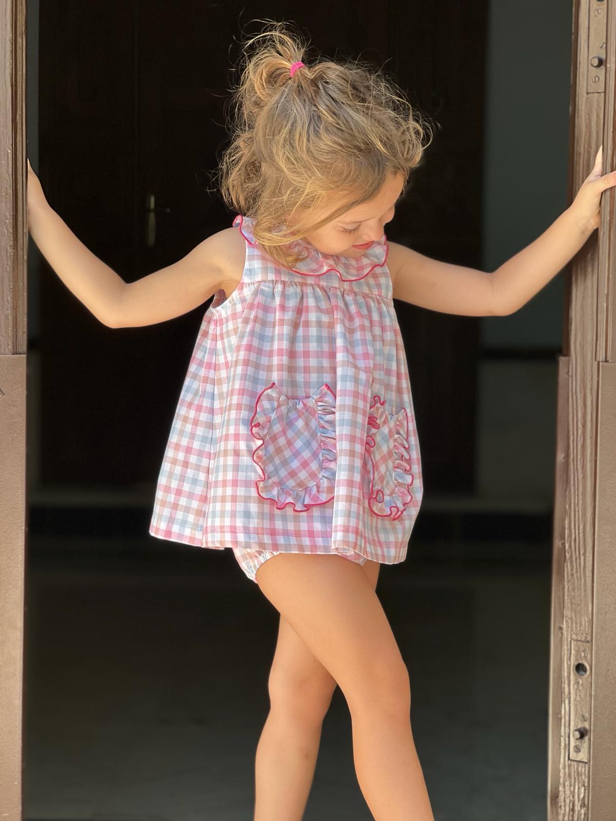 Checkered Dress with Pockets