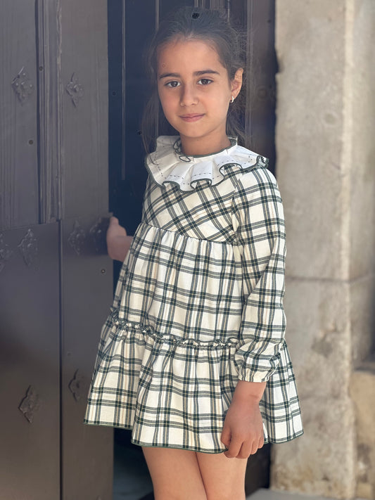Green Plaid Girl's Dress