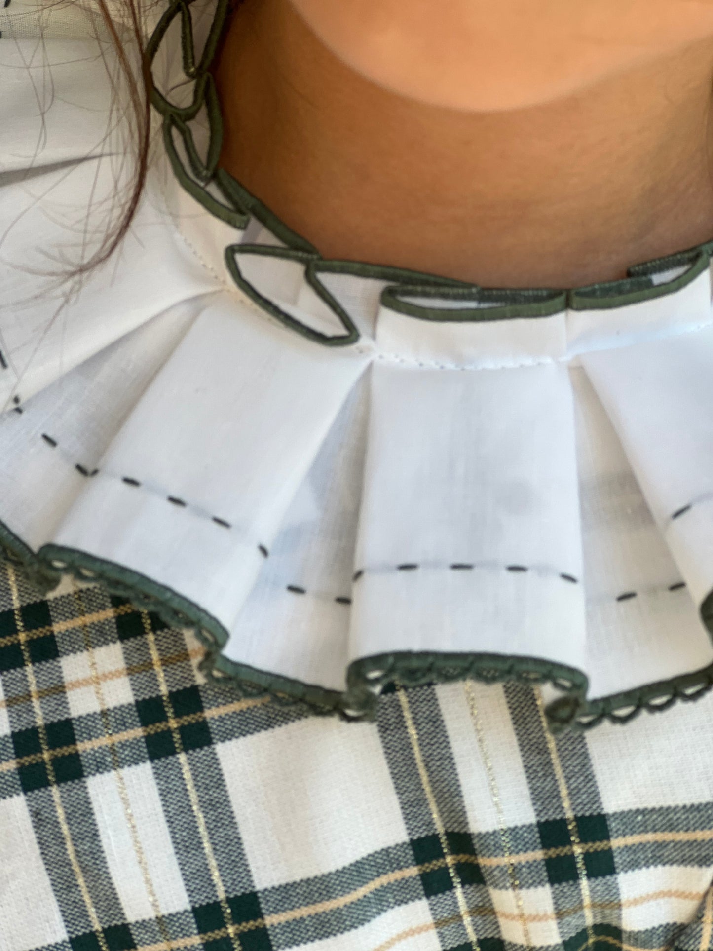 Green Plaid Girl's Dress