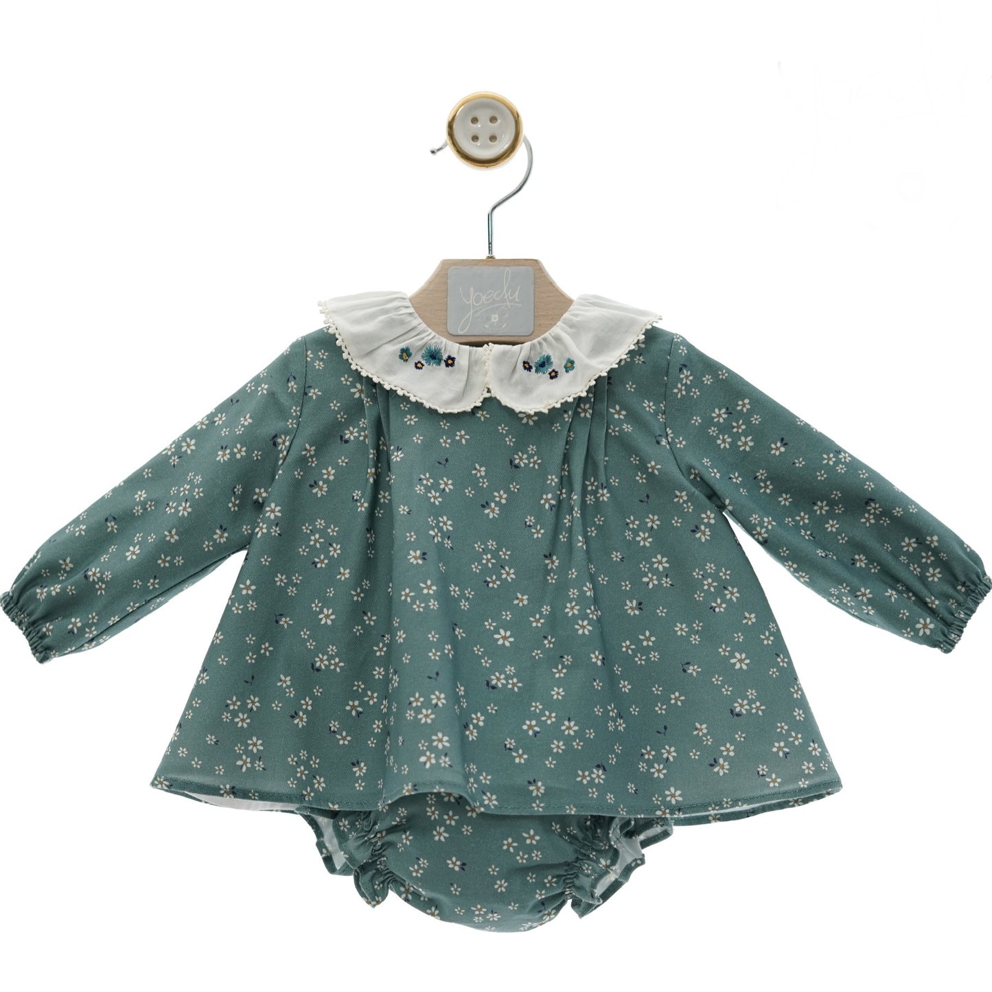 Floral Green Baby Dress