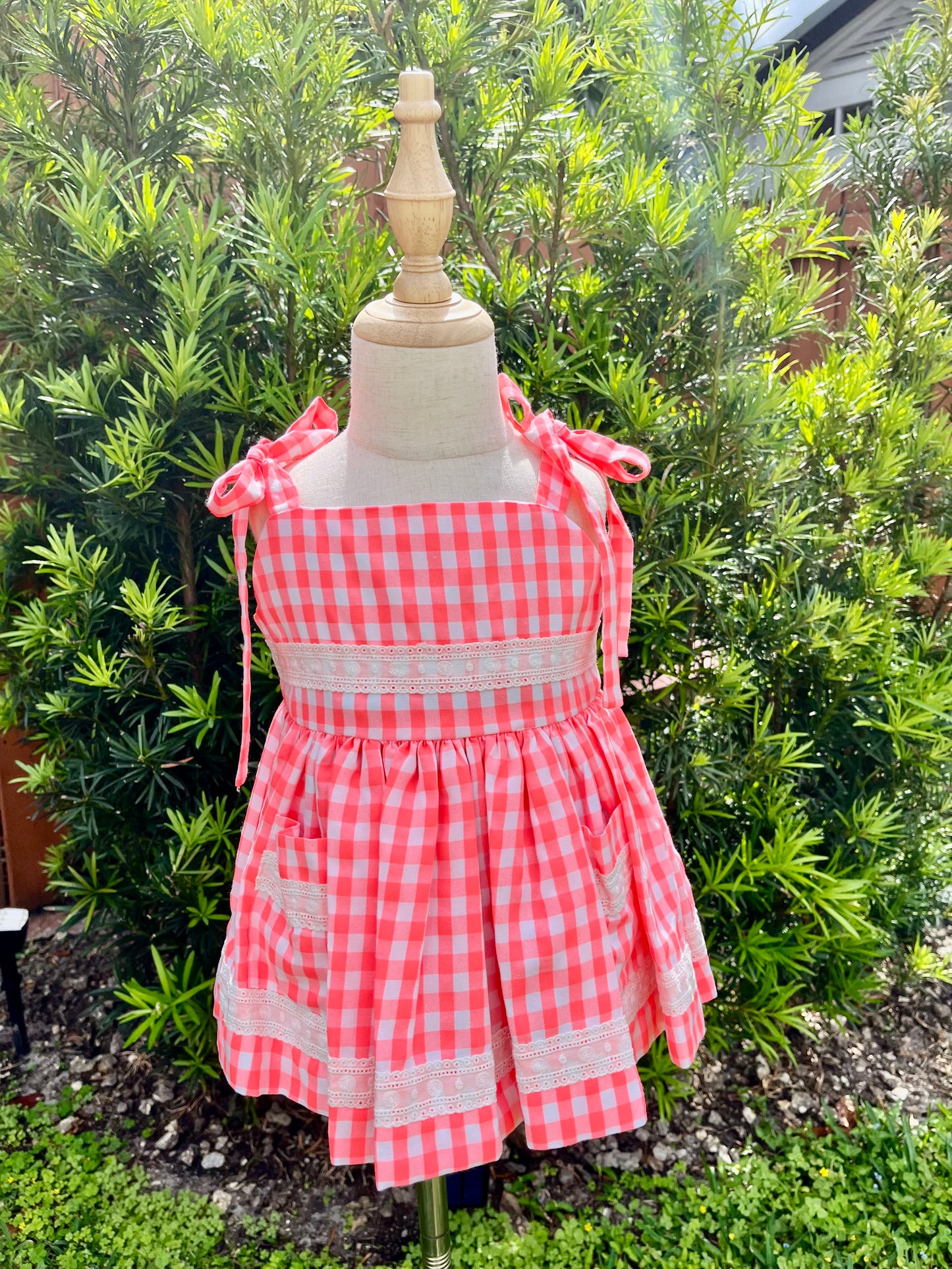 Plaid and Lace Dress