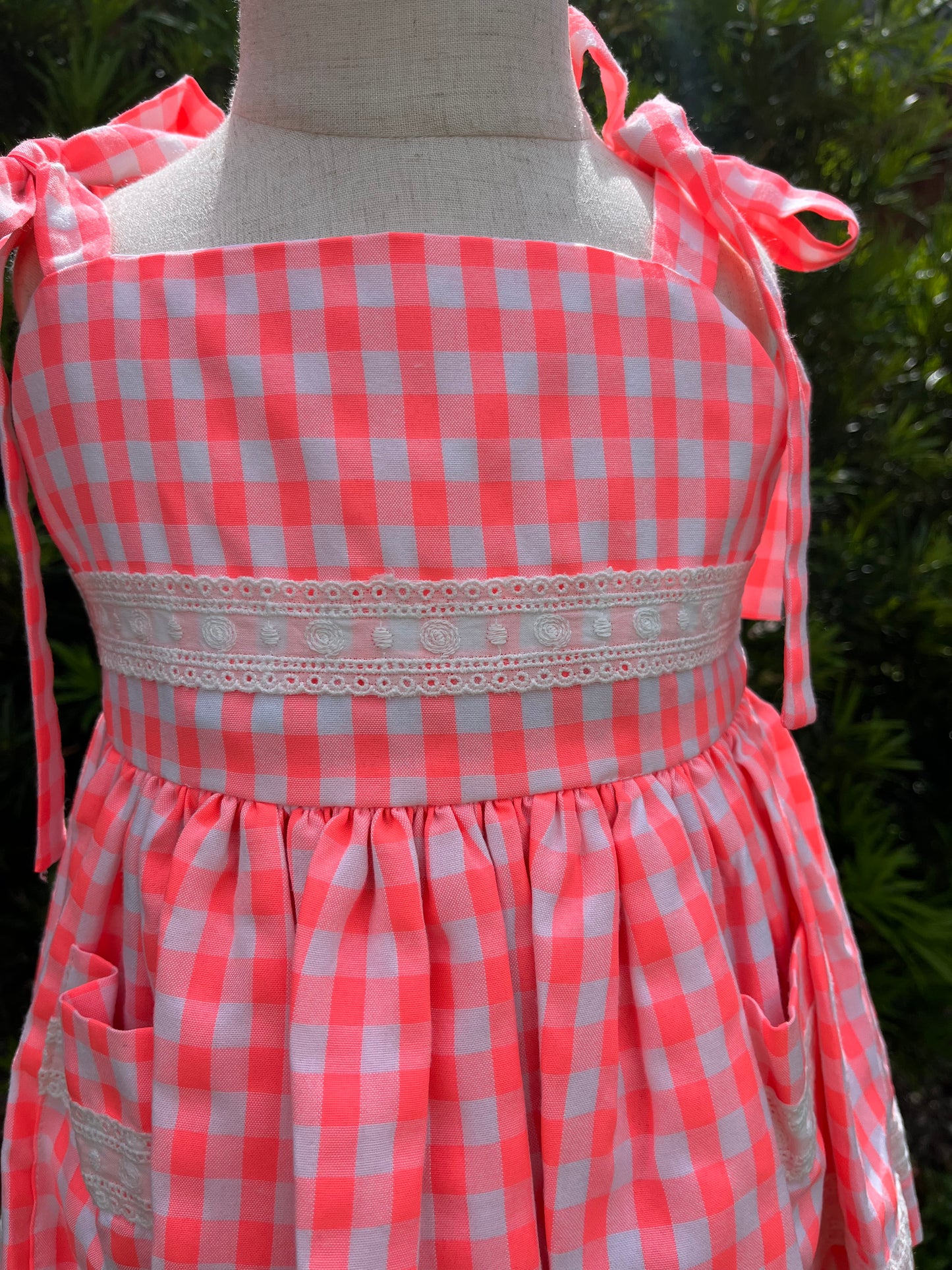 Plaid and Lace Dress