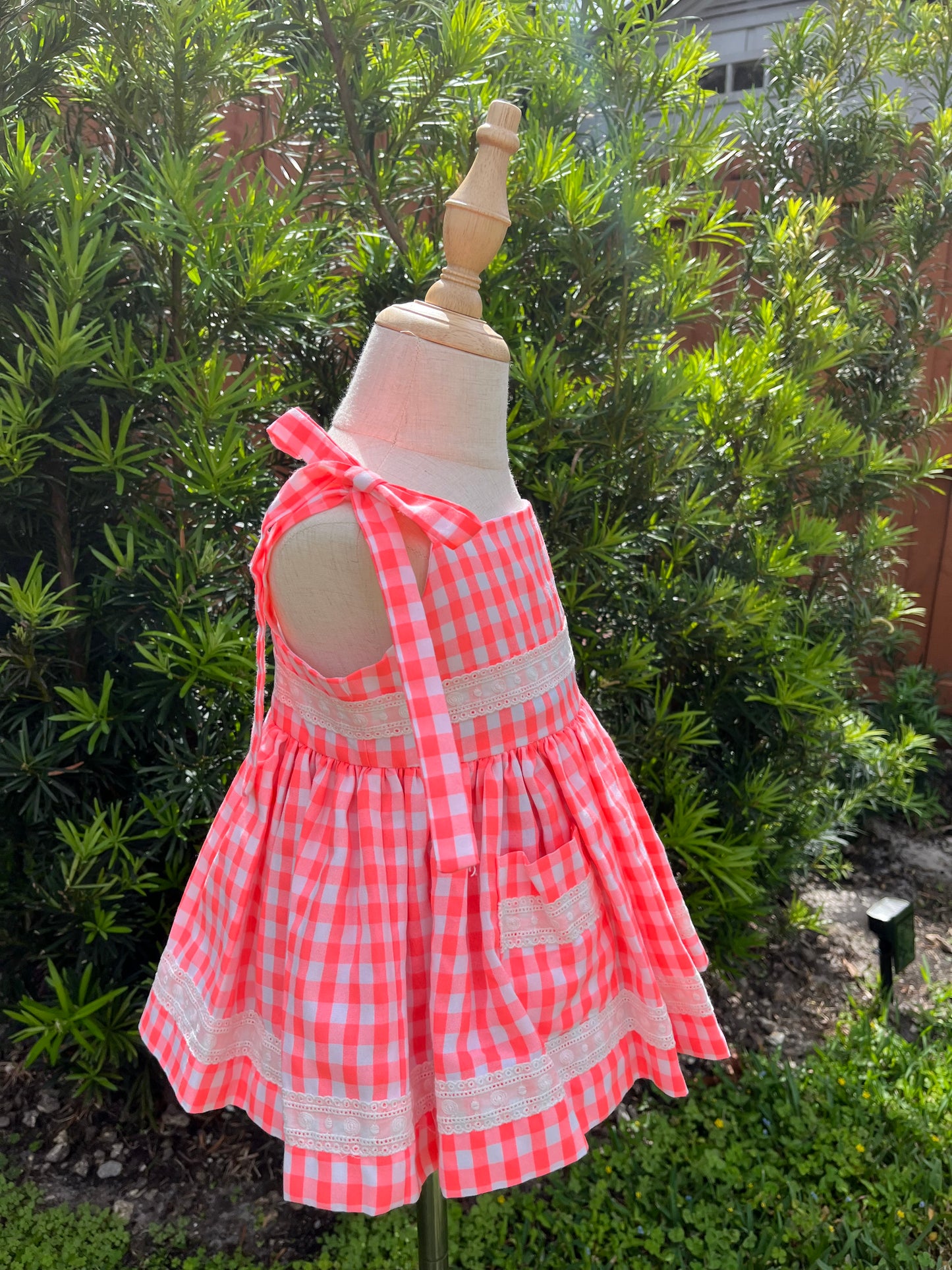 Plaid and Lace Dress