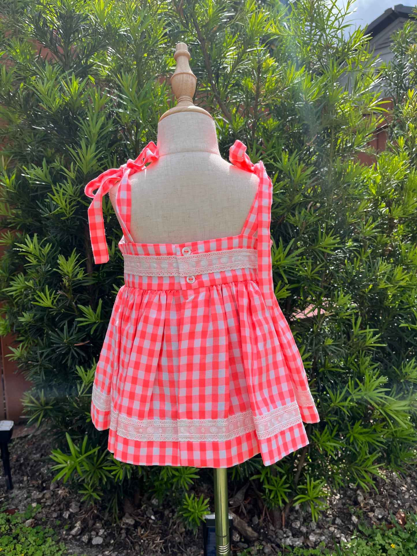 Plaid and Lace Dress