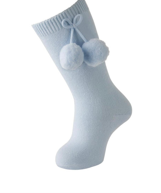 Knee High Socks with Pompoms
