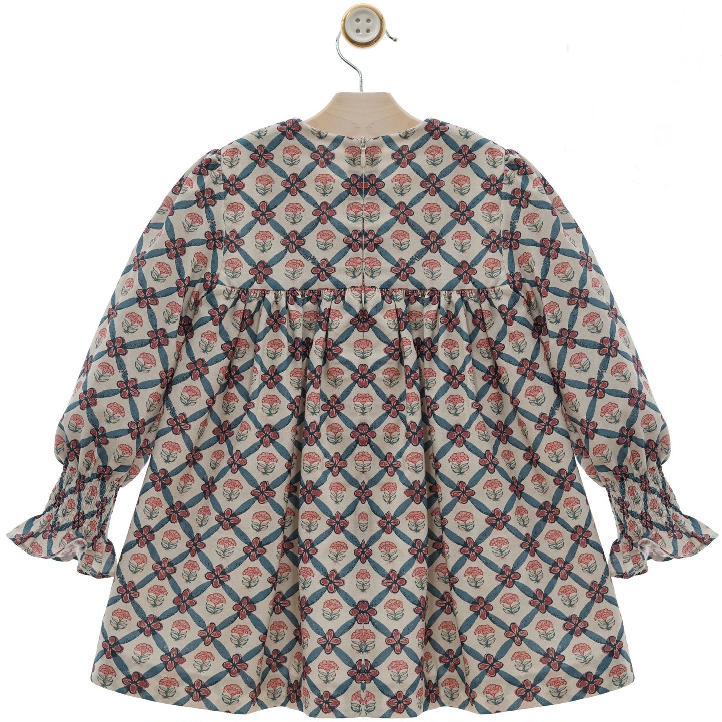 Brown Printed Dress
