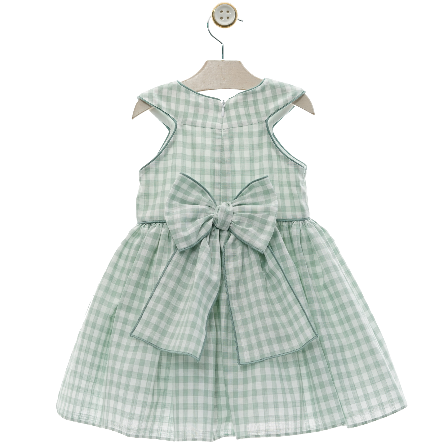 Checkered dress with bow