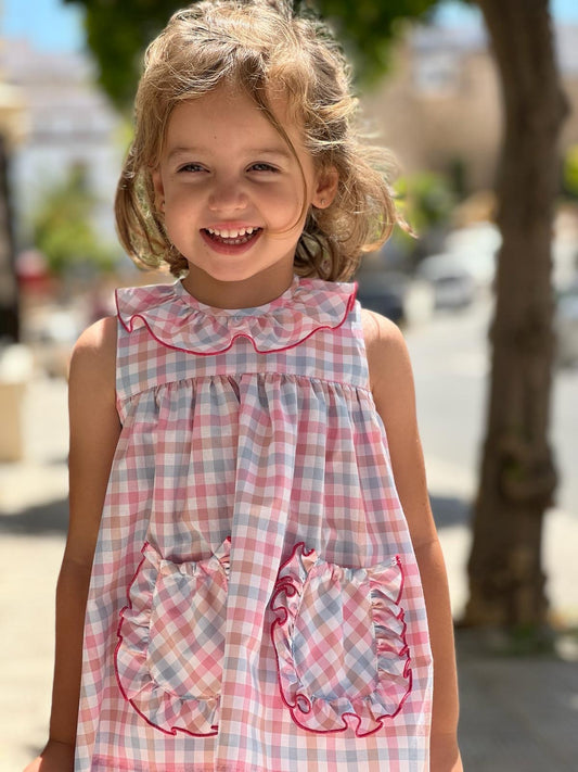 Checkered Dress with Pockets