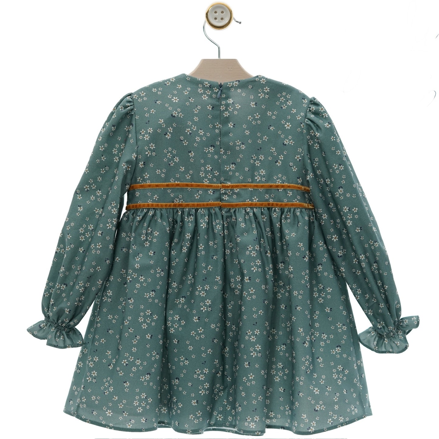 Floral Green Girl's Dress