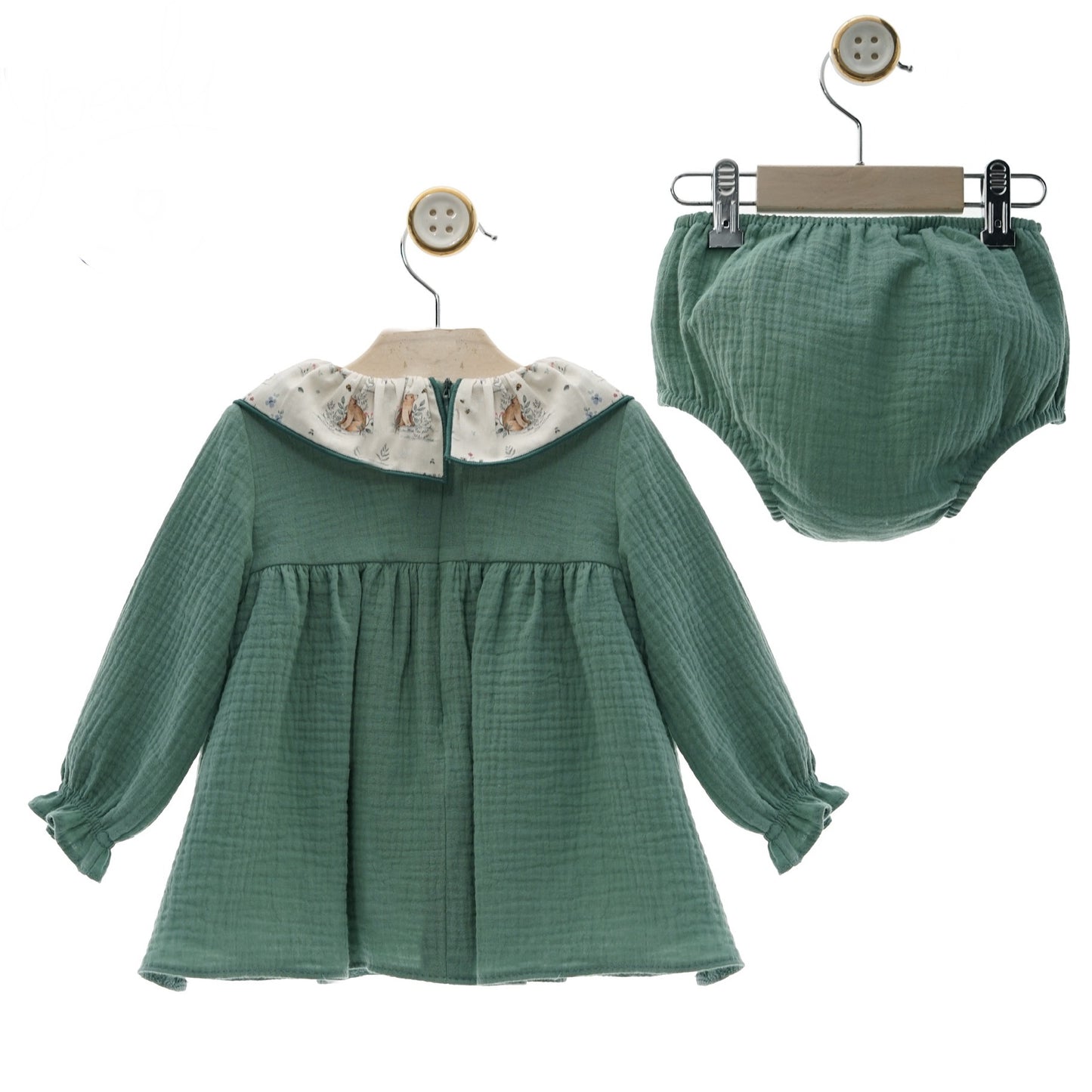 Green Autumn Girl's Dress