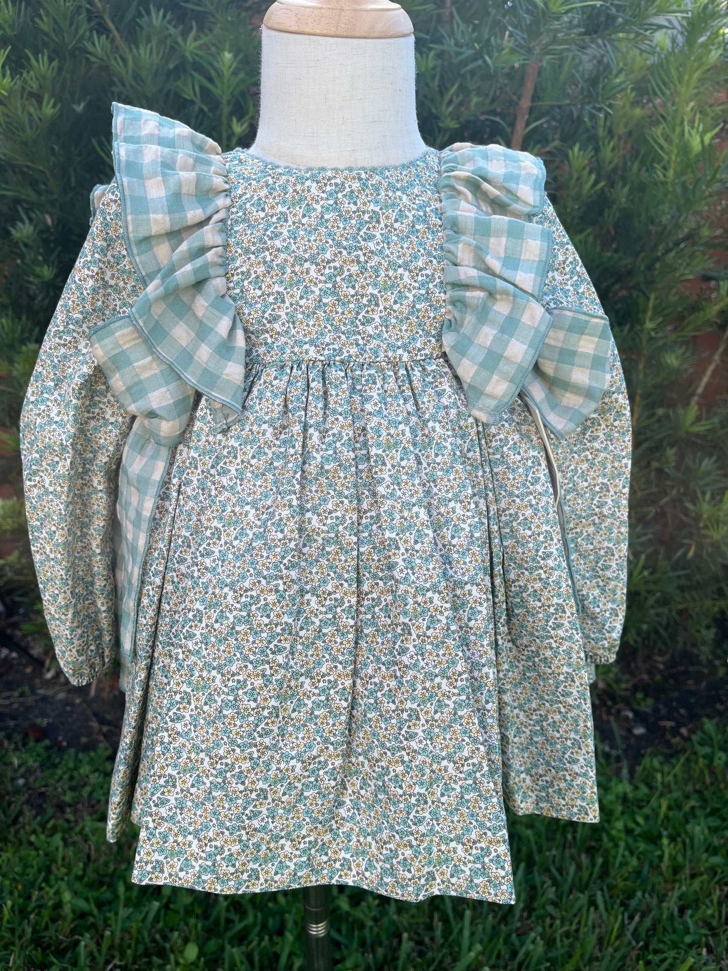 Mint Blossom Baby Dress
