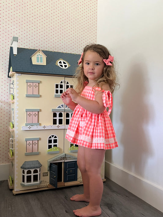 Plaid and Lace Dress