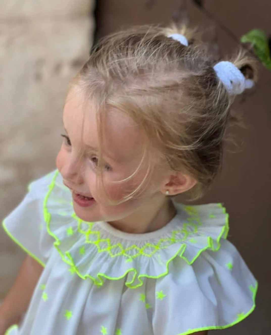 White Dress With Neon Stars